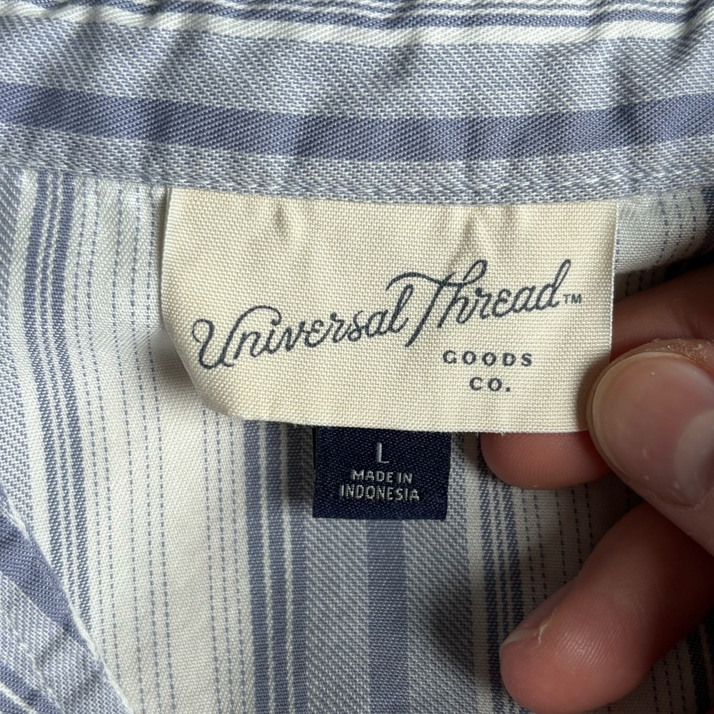 Blue Button Down Pullover - image 4